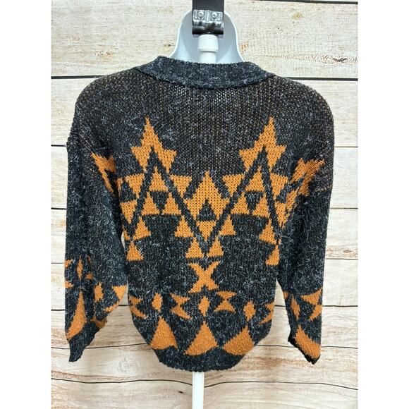 GFC Womens Vintage Sweater Size Small Womens Orange 80's Casual Long Sleeve - Picture 6 of 11